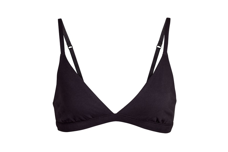 Kim Kardashian SKIMS Cotton Collection Triangle Bra Soot