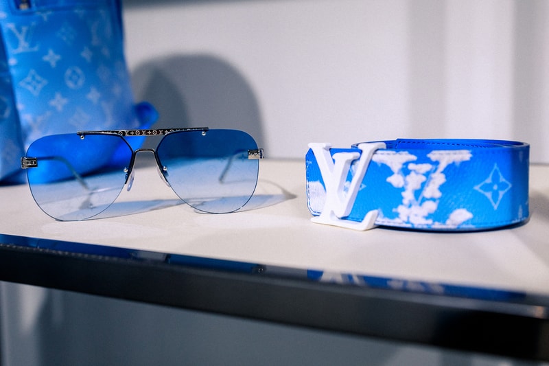 louis vuitton fall winter heaven on earth collection virgil abloh closer look blue wallets sneakers