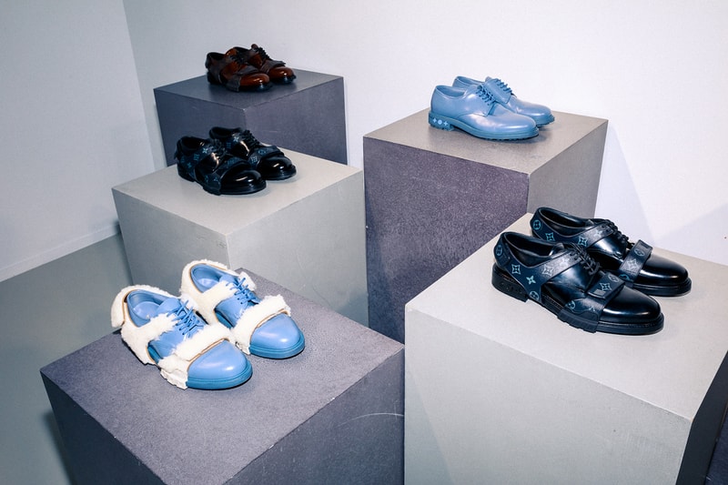 louis vuitton fall winter heaven on earth collection virgil abloh closer look blue wallets sneakers