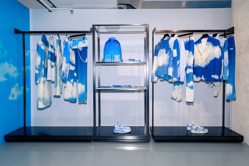 louis vuitton fall winter heaven on earth collection virgil abloh closer look blue wallets sneakers