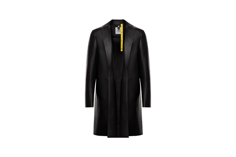 6 MONCLER 1017 ALYX 9SM Collection Leather Coat Black