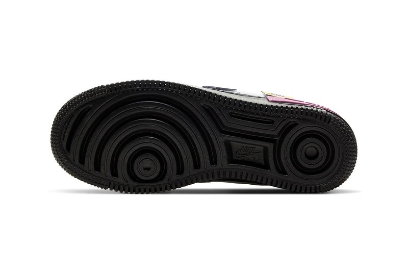 nike air force 1 shadow womens sneakers black pink fuchsia white yellow removable patches shoes footwear sneakerhead