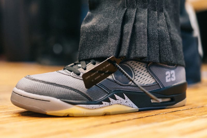 An On-Foot Look at the Off-White™ x Air Jordan 5 Has Surfaced