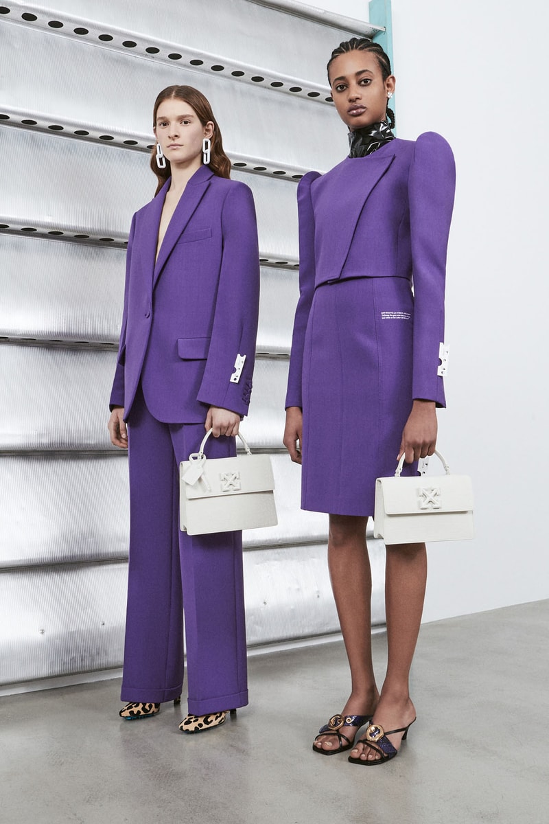 off-white virgil abloh pre-fall collection womenswear jackets suits coats 
