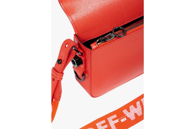 off white virgil abloh mini flap bag coral red orange spring summer fashion 