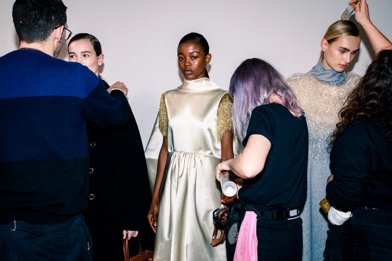 Backstage at JW Anderson Fall/Winter 2020 LFW Jonathan Anderson Collection Show London Fashion Week