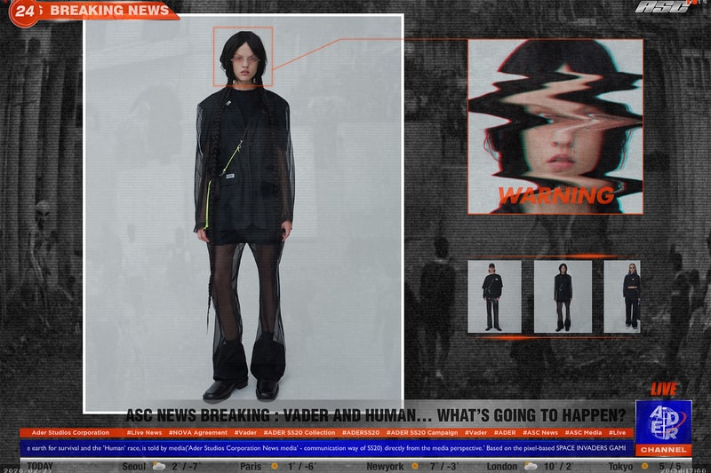 ader error spring summer vader collection space invaders game blazers suits black olive green tshirt shorts pants grey