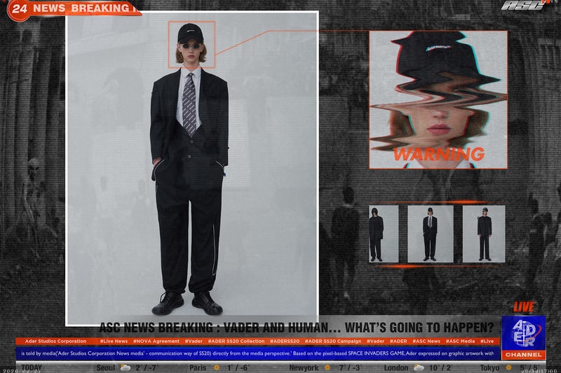 ader error spring summer vader collection space invaders game blazers suits black olive green tshirt shorts pants grey