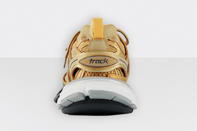 balenciaga track 2 gold sneakers price release white black