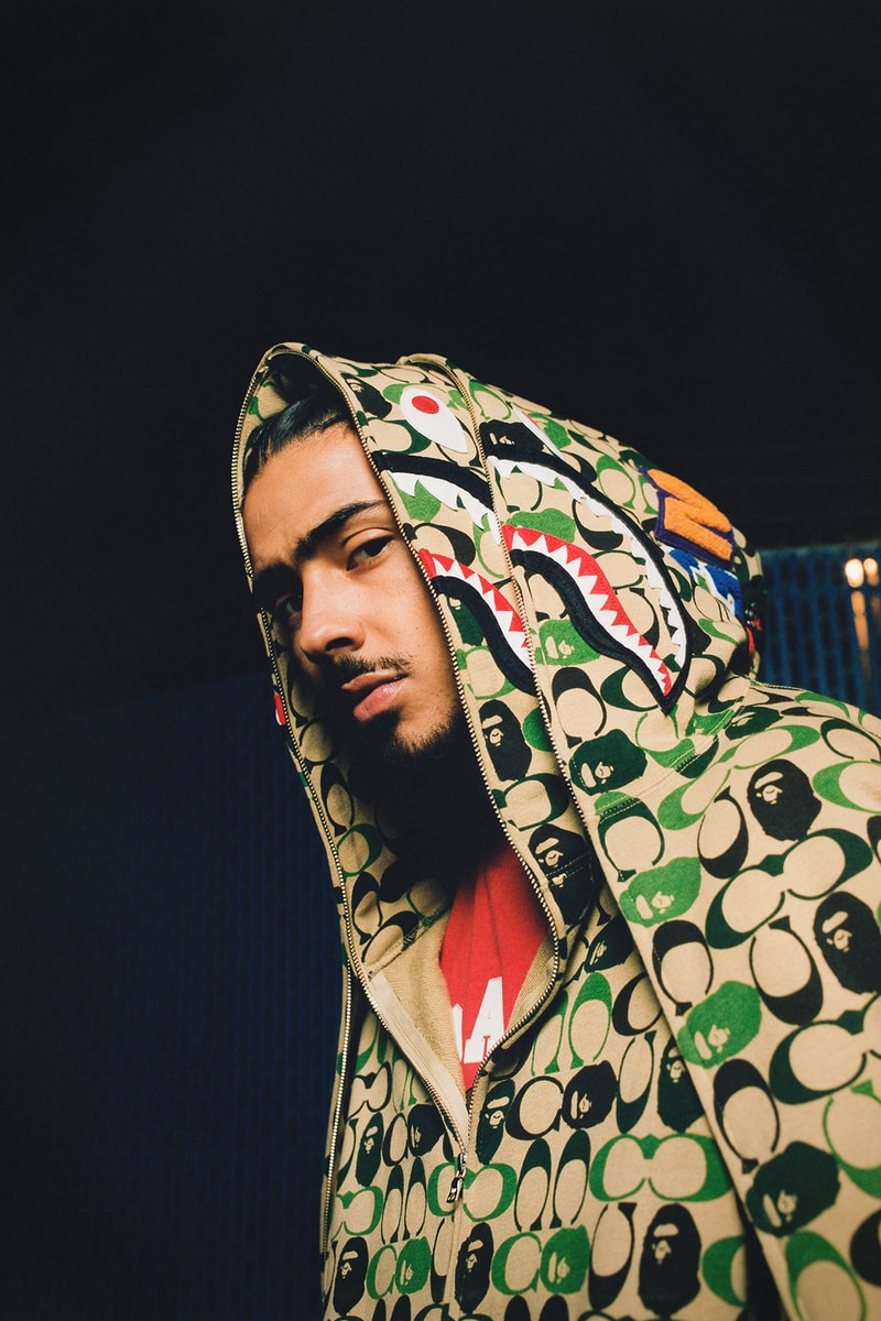 BAPE x Coach Collection Lookbook Hoodie Monogram Green