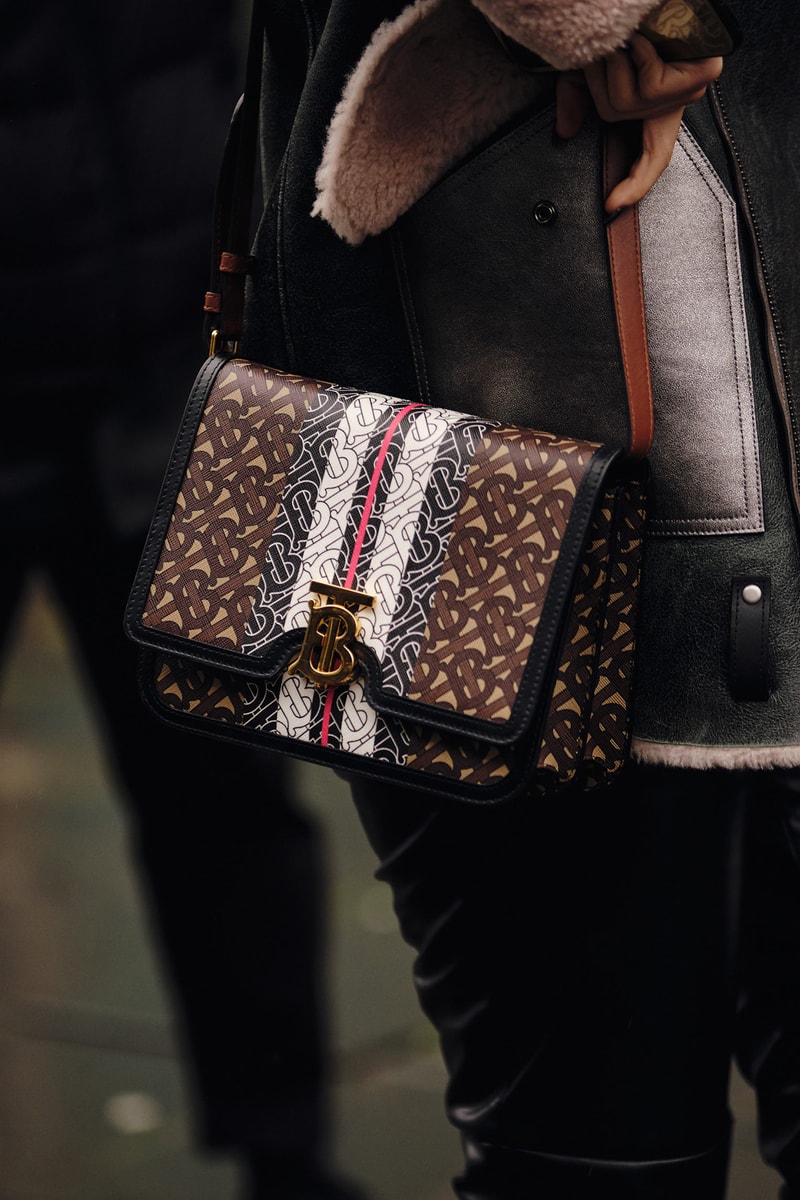 Burberry TB Bag London Fashion Week Fall Winter 2020 Street Style Accessory