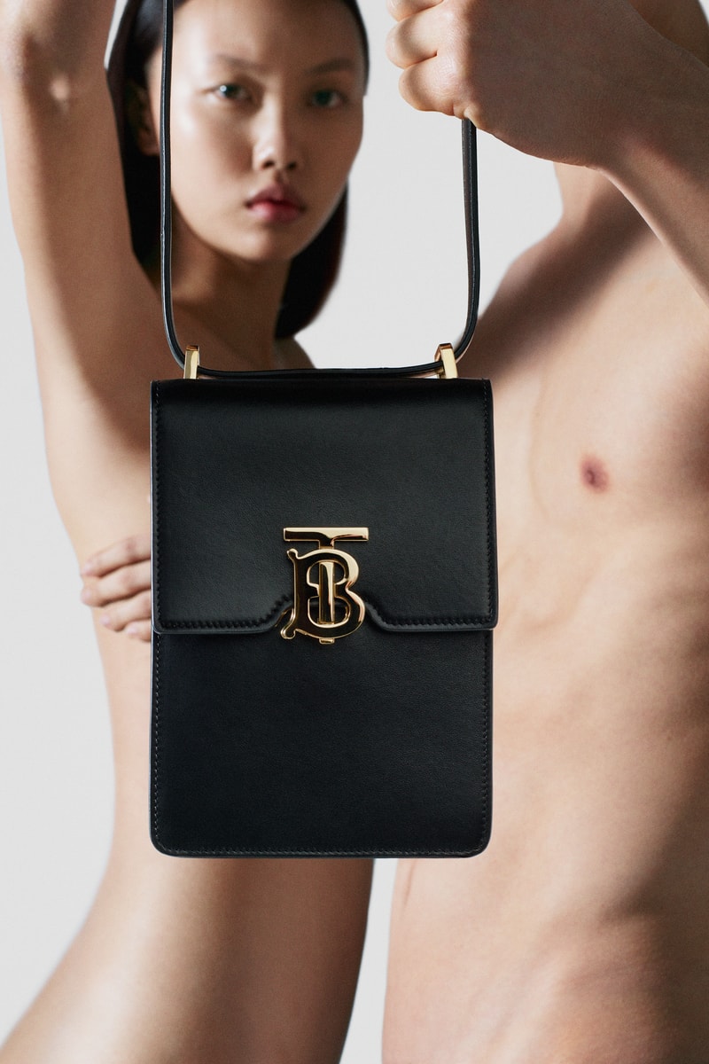 Burberry B Series Black Leather Logo Bag Drop Release Campaign 
