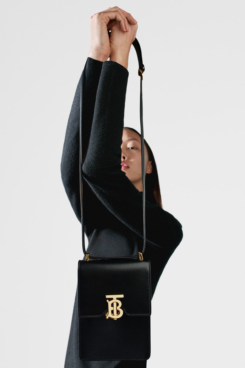 Burberry B Series Black Leather Logo Bag Drop Release Campaign 