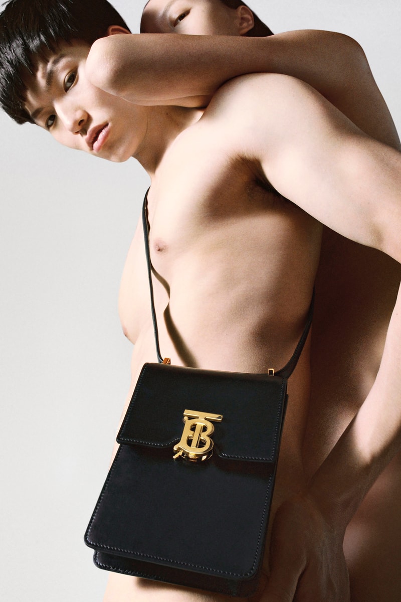 Burberry B Series Black Leather Logo Bag Drop Release Campaign 