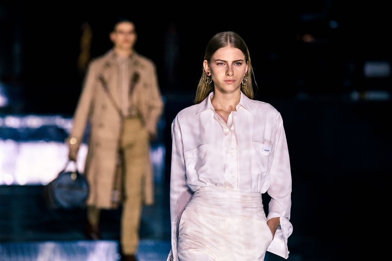 burberry fall winter london fashion week runway riccardo tisci carbon neutral sustainability