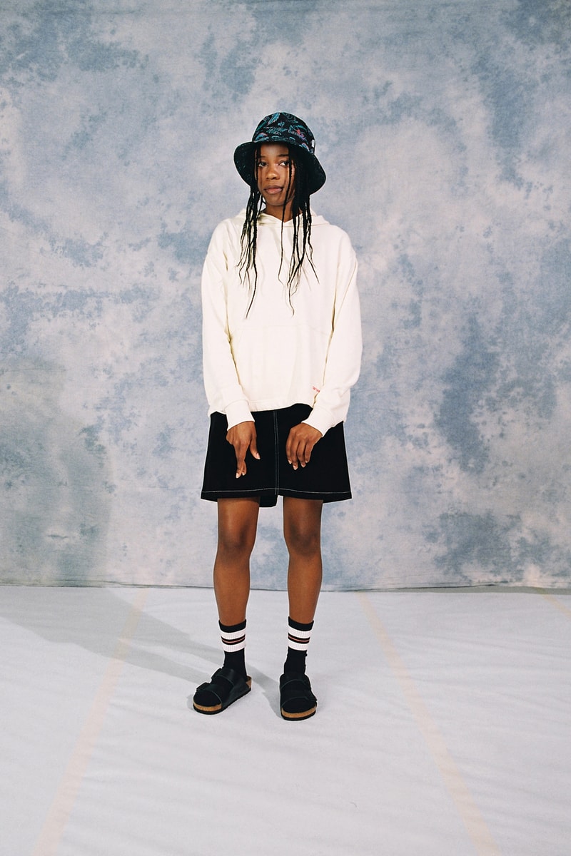 Carhartt WIP Spring/Summer 2020 Collection Hooded Neo Sweatshirt Natural Armanda Skirt Paradise Bucket Hat Black