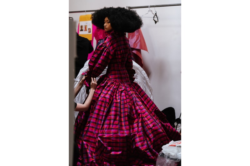 christopher john rogers fall winter new york fashion week nyfw collection backstage makeup hair