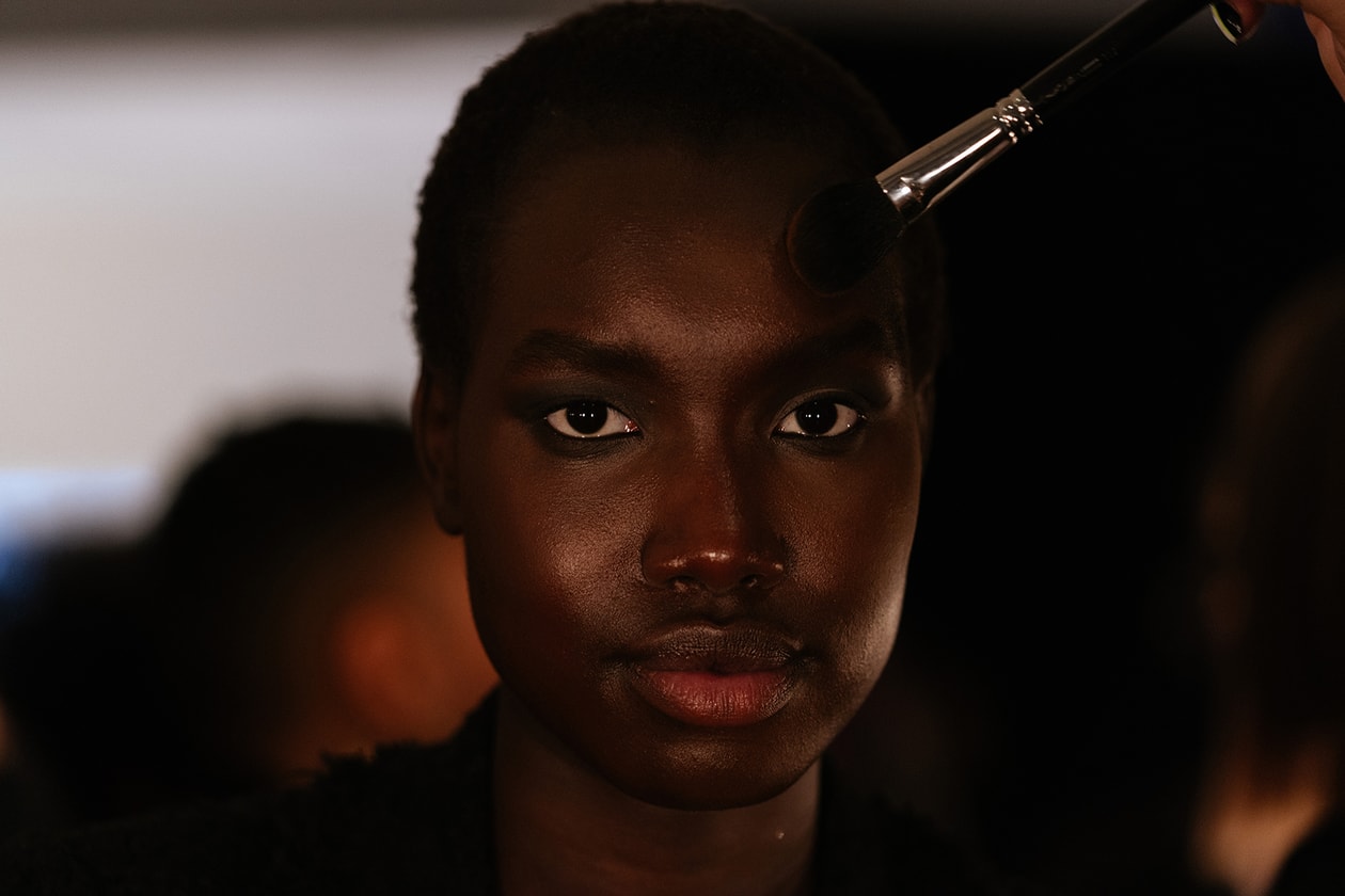 christopher john rogers fall winter new york fashion week nyfw collection backstage makeup hair