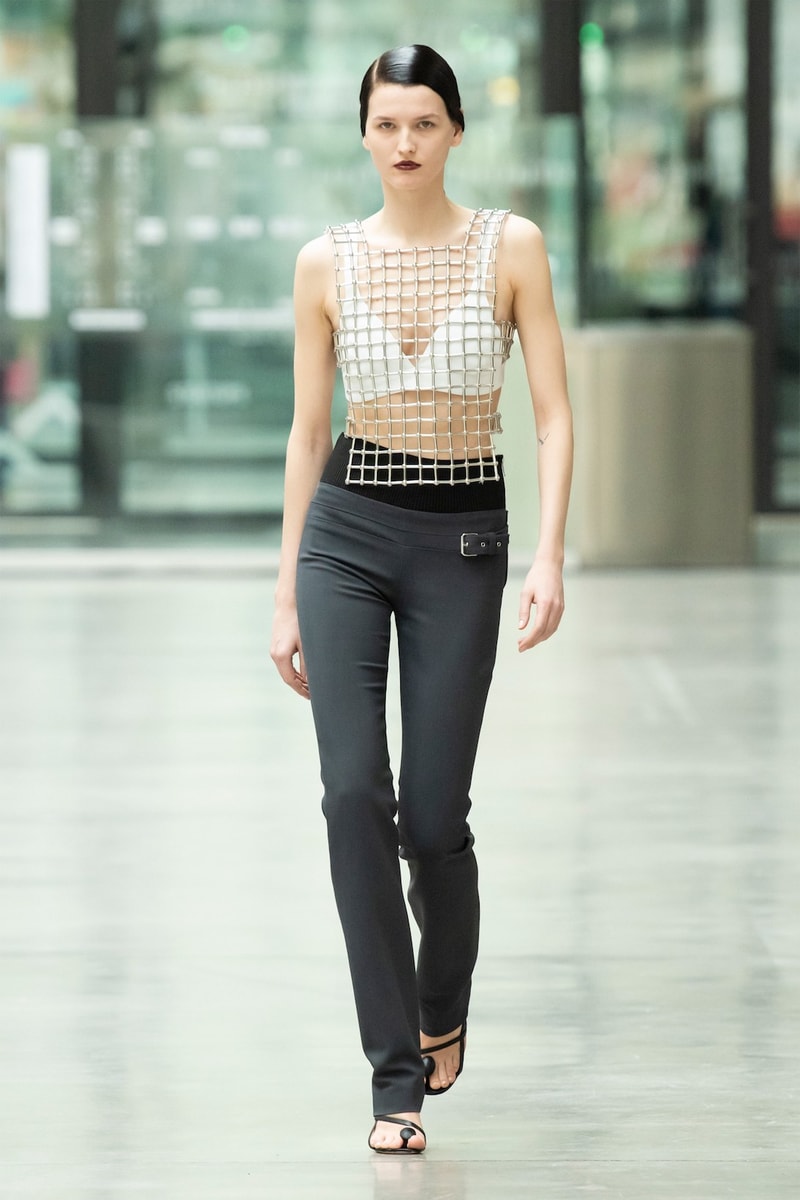 coperni sebastien meyer arnaud vaillant paris fashion week fall winter collection white bralette grey pants