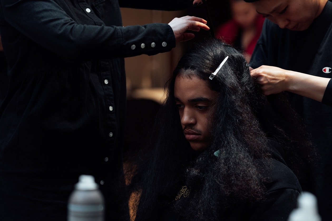 dion lee new york fashion week nyfw fall winter collection backstage makeup hair