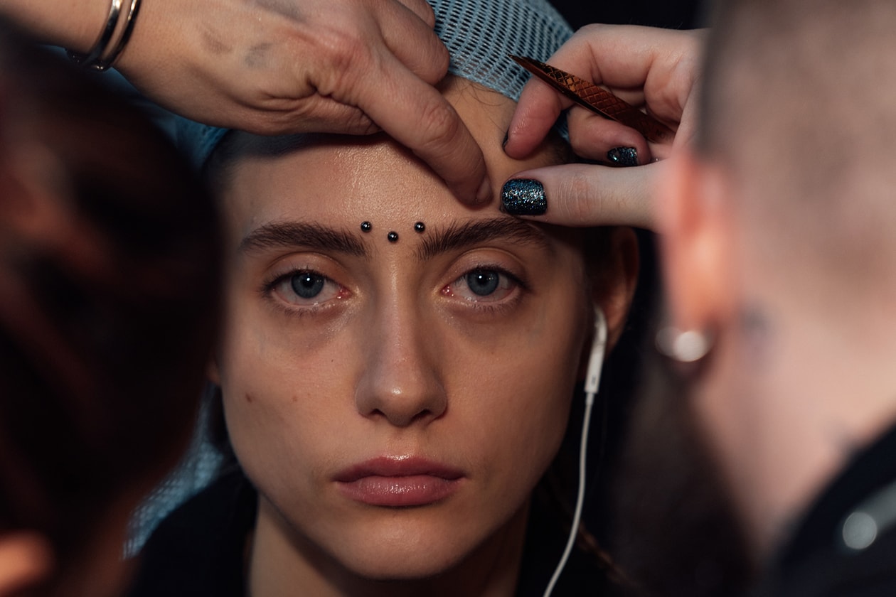 dion lee new york fashion week nyfw fall winter collection backstage makeup hair