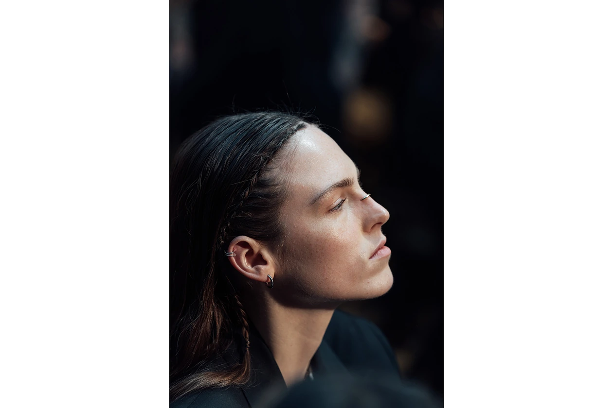 dion lee new york fashion week nyfw fall winter collection backstage makeup hair