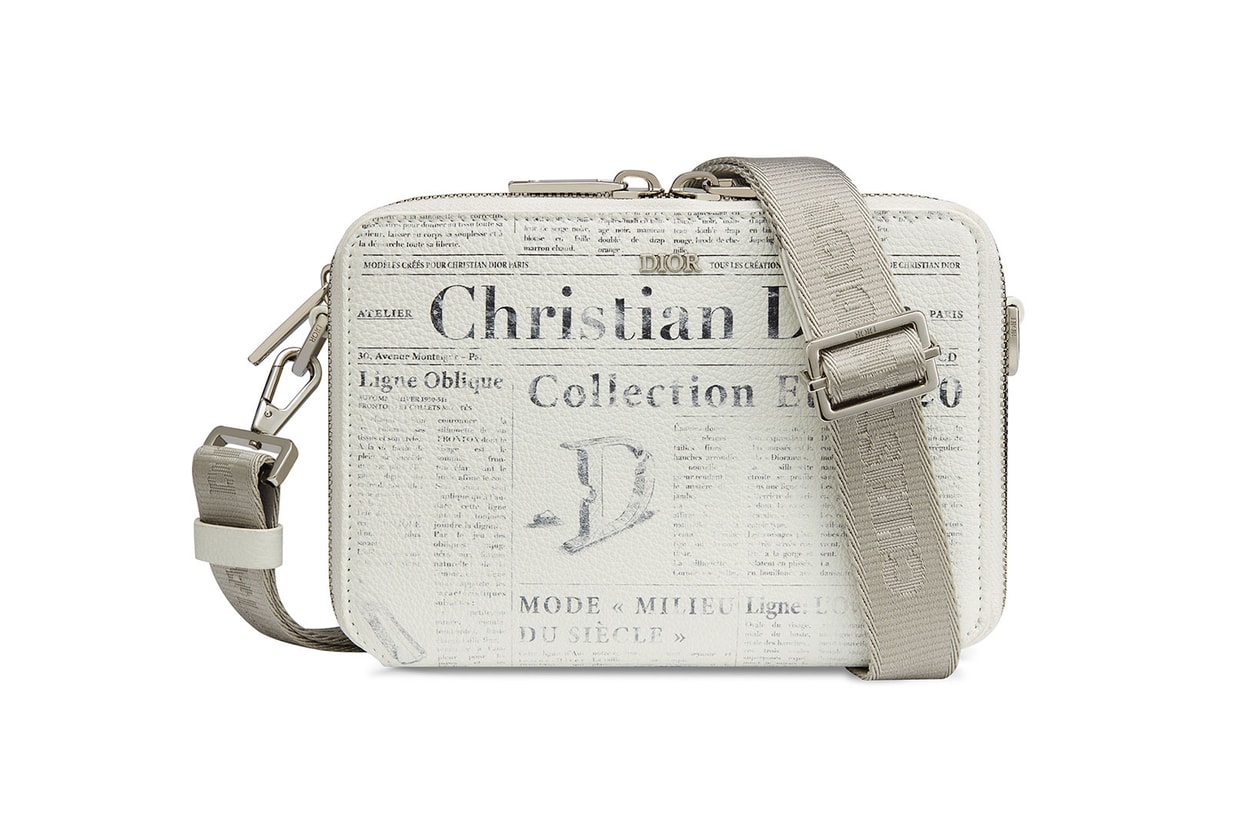 dior newspaper print homme mens kim jones daniel arsham saddle bag b23 sneakers accessories 