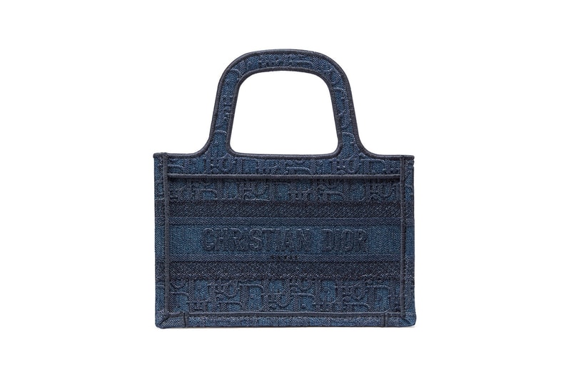 Dior Mini Book Tote Denim Blue