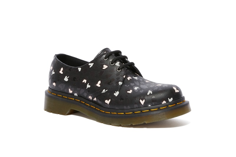Dr. Martens Chaos Heart Collection Valentine's Day Boots Graphic Print Black White