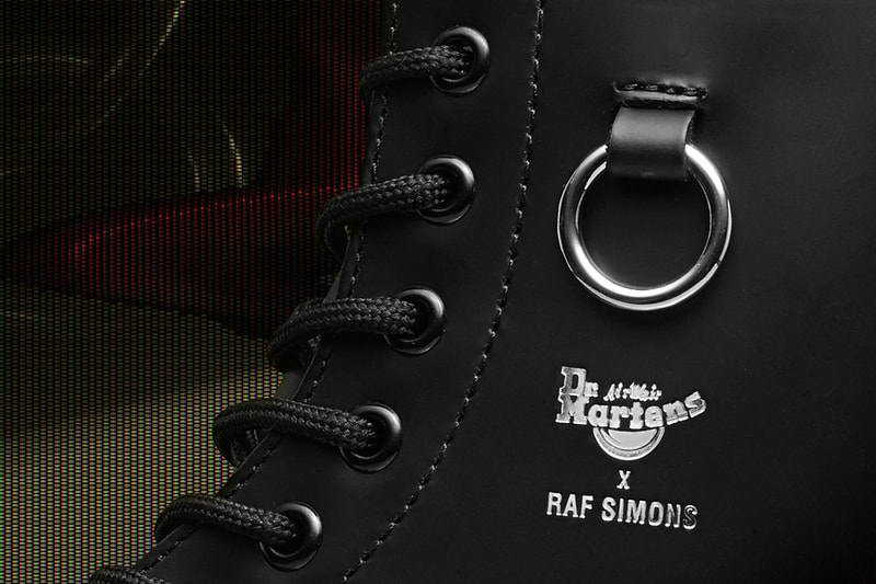 dr martens raf simons collaboration the 1460 boot black leather shoes