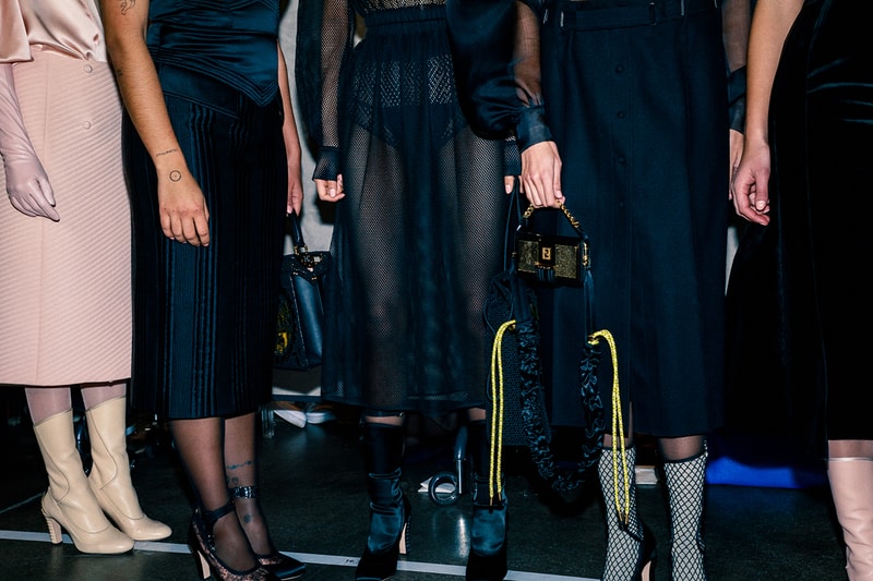 Fendi Fall Winter 2020 FW20 Silvia Venturini Milan Fashion Week Runway Show Backstage Models Boots Shoes Bags