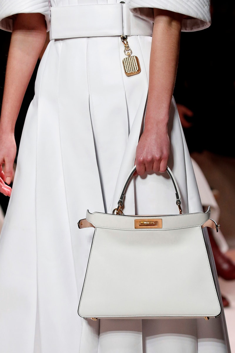 Fendi Fall/Winter 2020 Collection Bags Accessories Peekaboo White