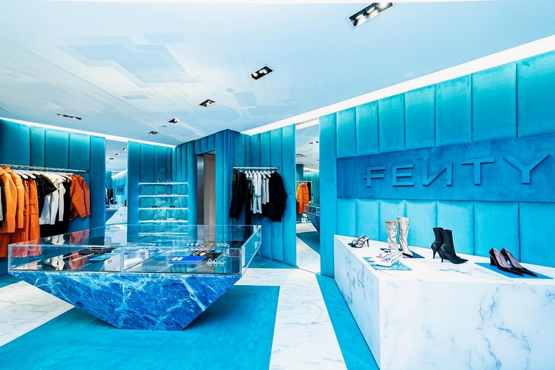 fenty rihanna bergdorf goodman pop up store jed skrzypczak digital art installation