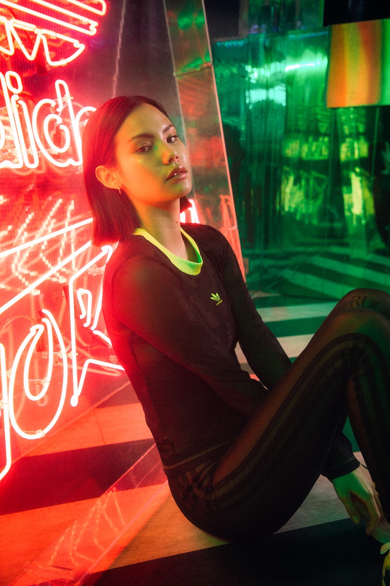 Fiorucci x adidas Originals Collection Mesh Long Sleeve Leggings Black