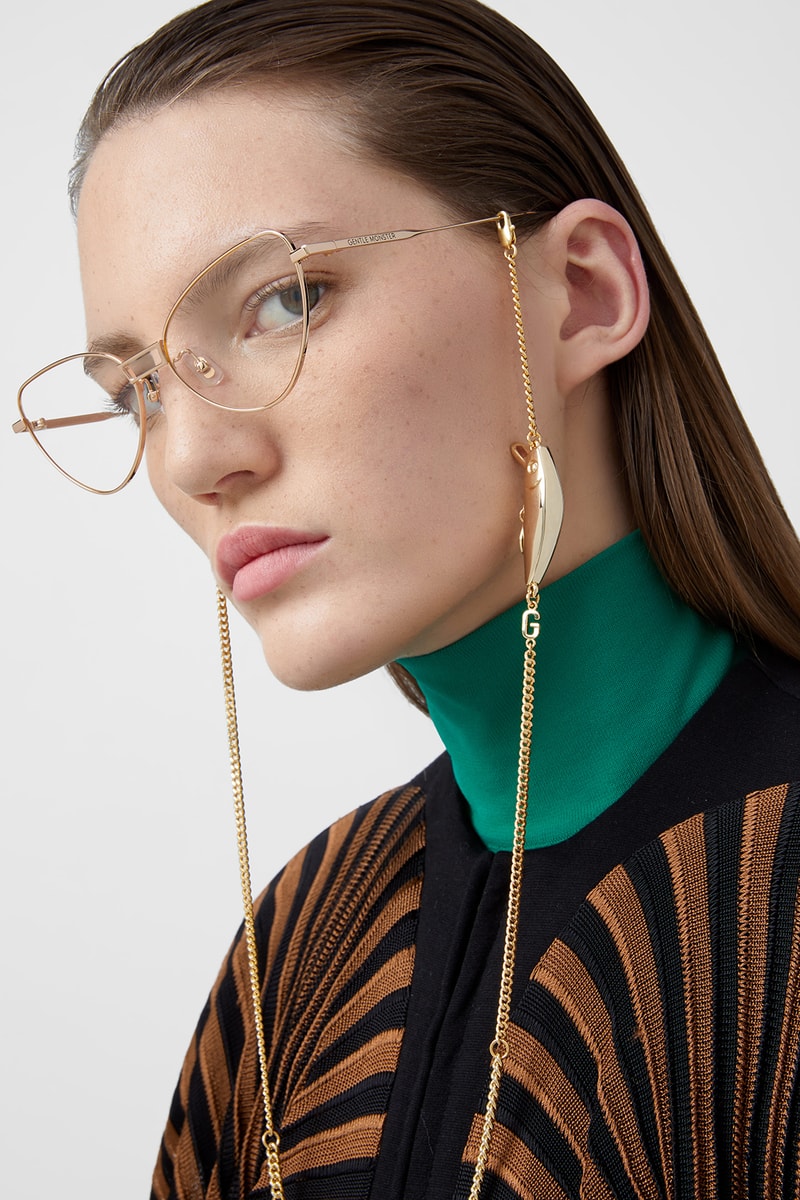 gentle monster eyewear accessories sunglasses shades glasses chains black gold