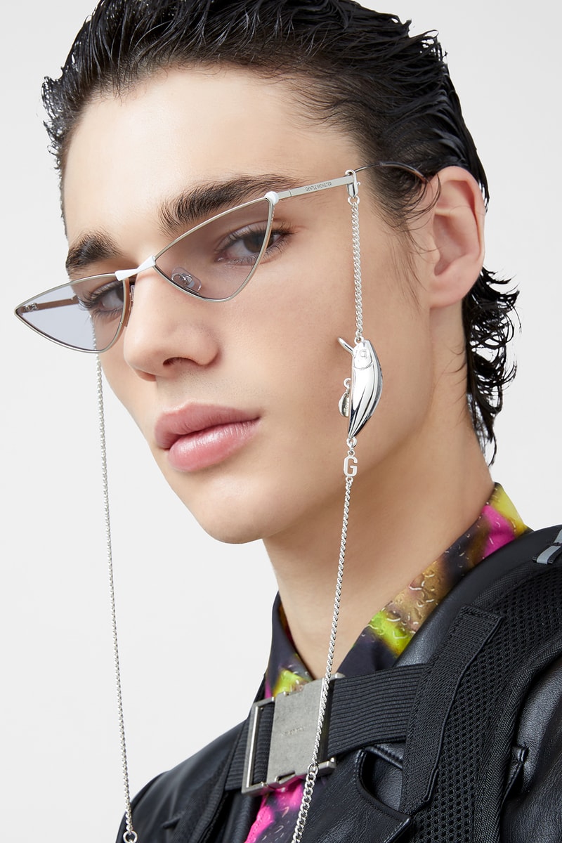 gentle monster eyewear accessories sunglasses shades glasses chains black gold