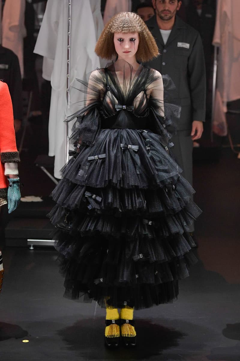 chinese dress ladies Gucci Runway Chiffon Pleated Gown 2020