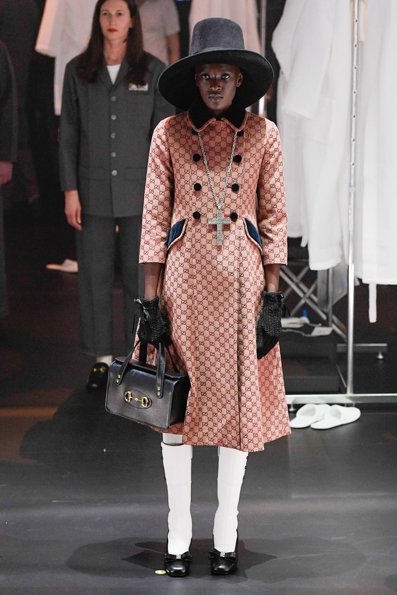Gucci Fall/Winter 2020 Collection Runway Show Coat Monogram Orange