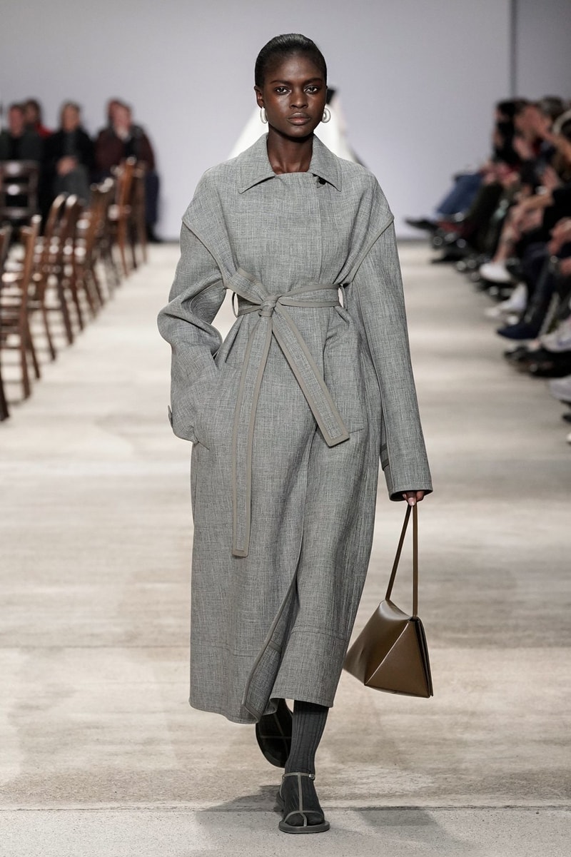 Jil Sander Fall/Winter 2020 Collection Runway Show Coat Grey