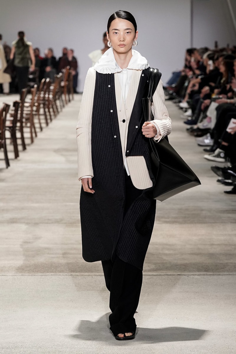 Jil Sander Fall/Winter 2020 Collection Runway Show Coat Navy