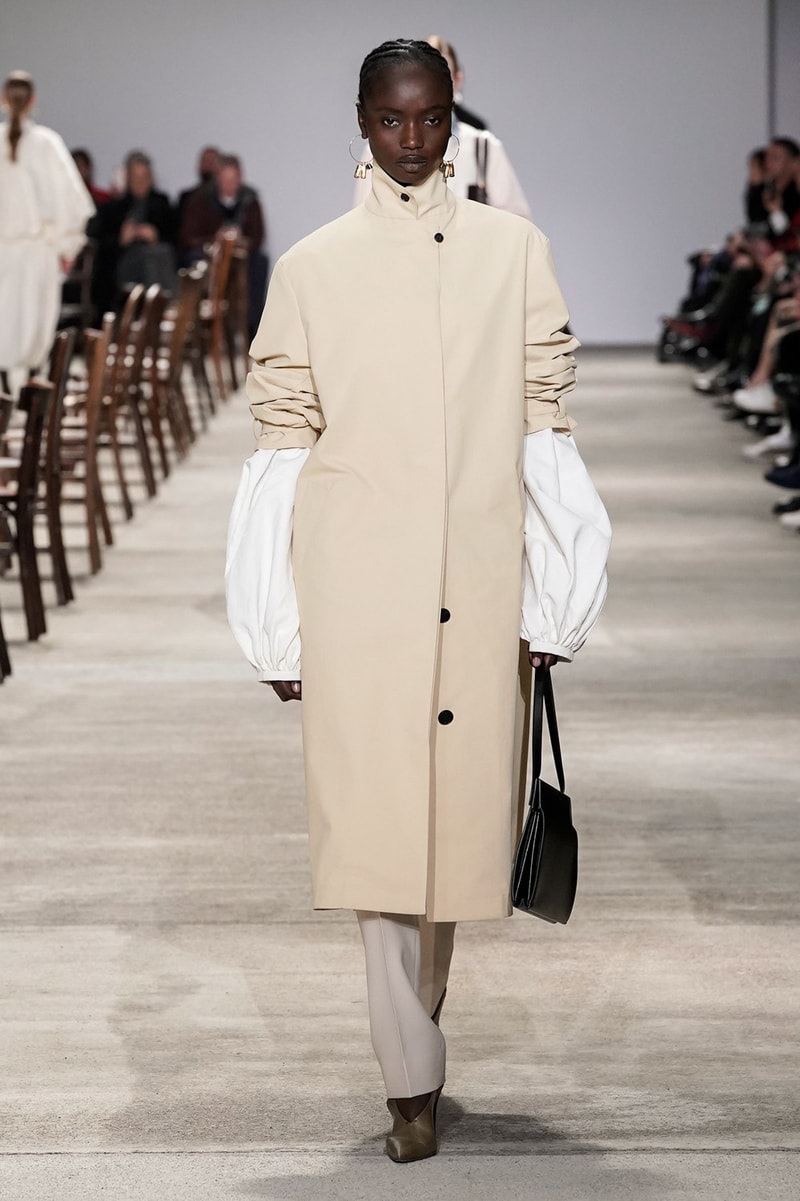 Jil Sander Fall/Winter 2020 Collection Runway Show Coat Beige