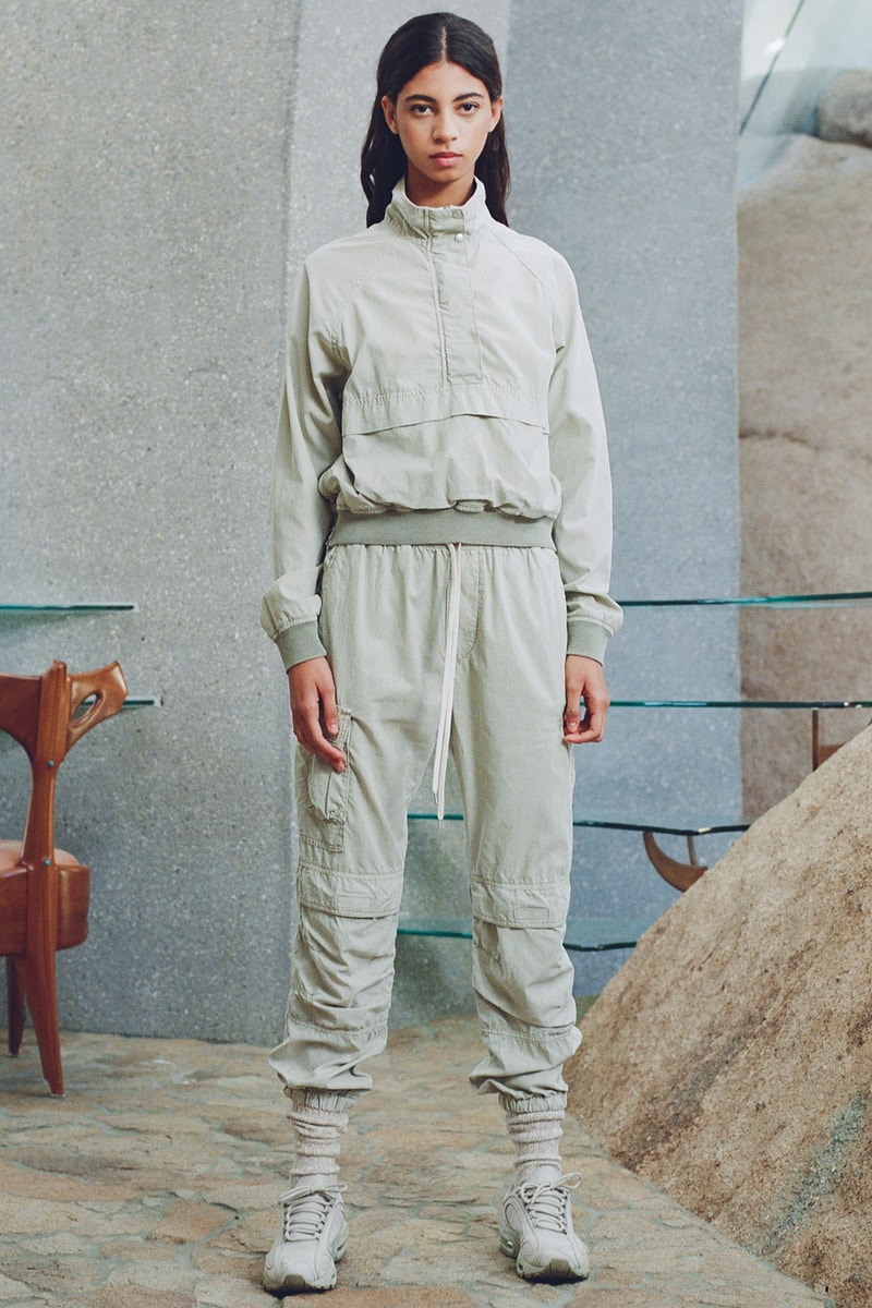 john elliott spring summer collection tank top cargo pants denim jacket dress boots dusty pink green beige joshua tree doolittle house