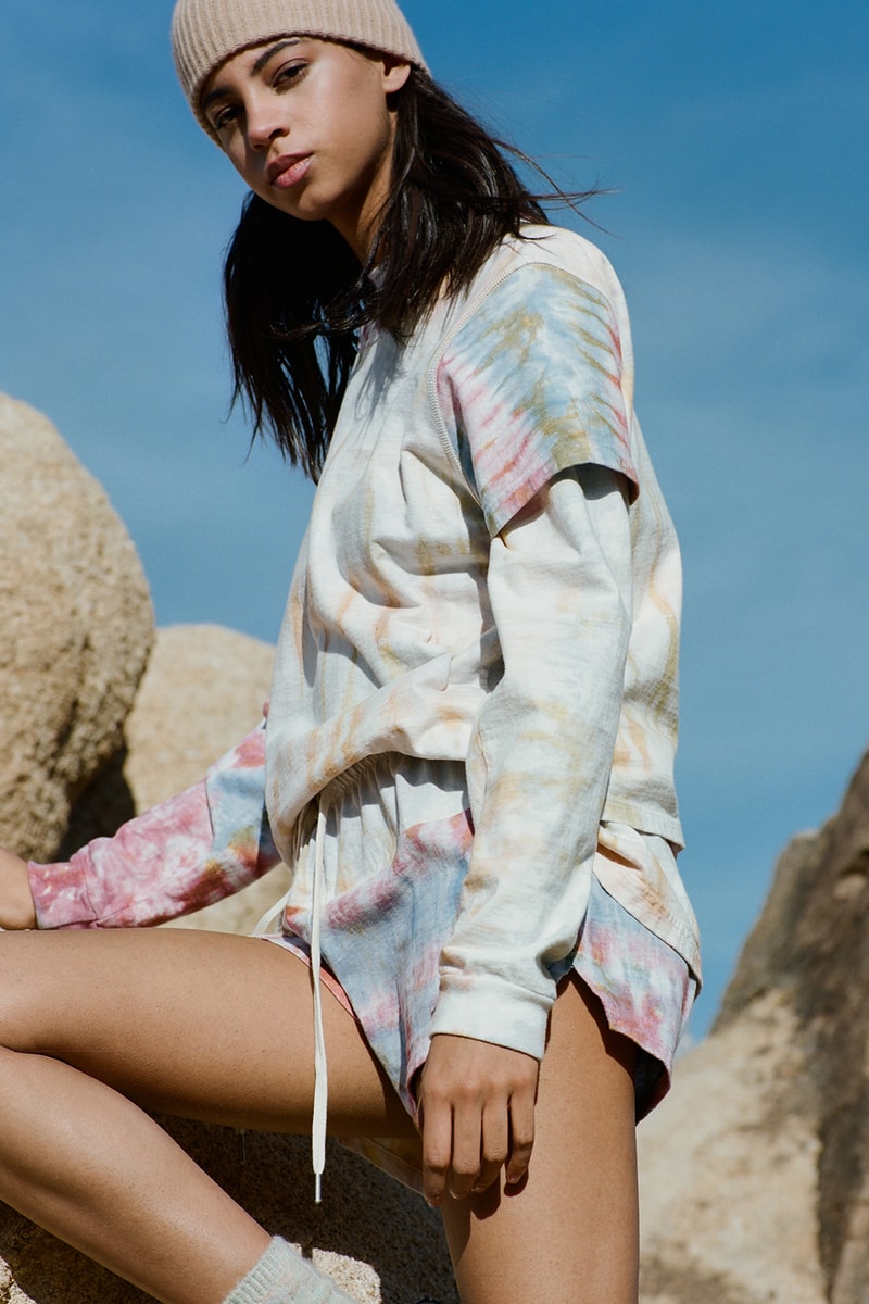 john elliott spring summer collection tank top cargo pants denim jacket dress boots dusty pink green beige joshua tree doolittle house