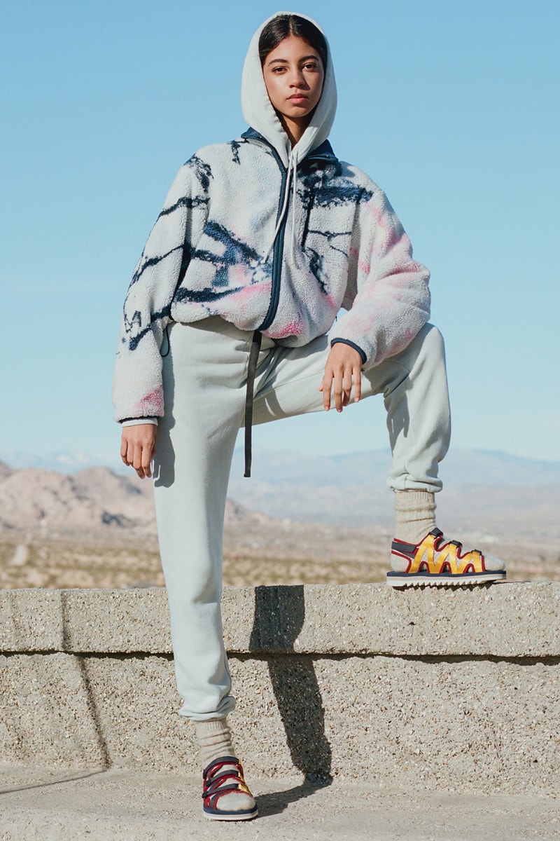 john elliott spring summer collection tank top cargo pants denim jacket dress boots dusty pink green beige joshua tree doolittle house