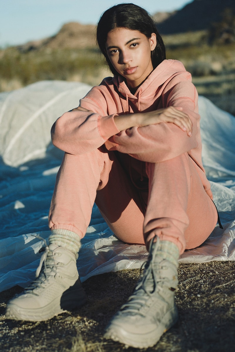 john elliott spring summer collection tank top cargo pants denim jacket dress boots dusty pink green beige joshua tree doolittle house