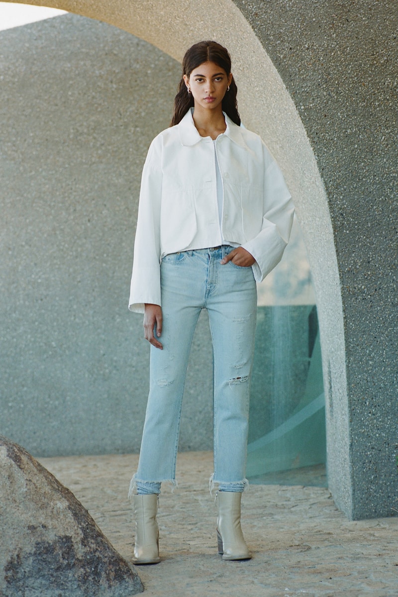 john elliott spring summer collection tank top cargo pants denim jacket dress boots dusty pink green beige joshua tree doolittle house