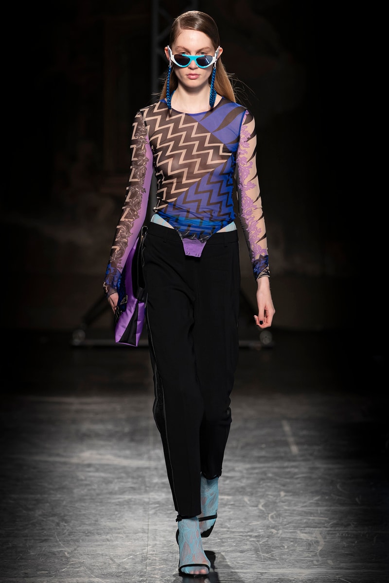 KOCHÉ x Emilio Pucci Fall/Winter 2020 Collection Runway Show Sheer Top