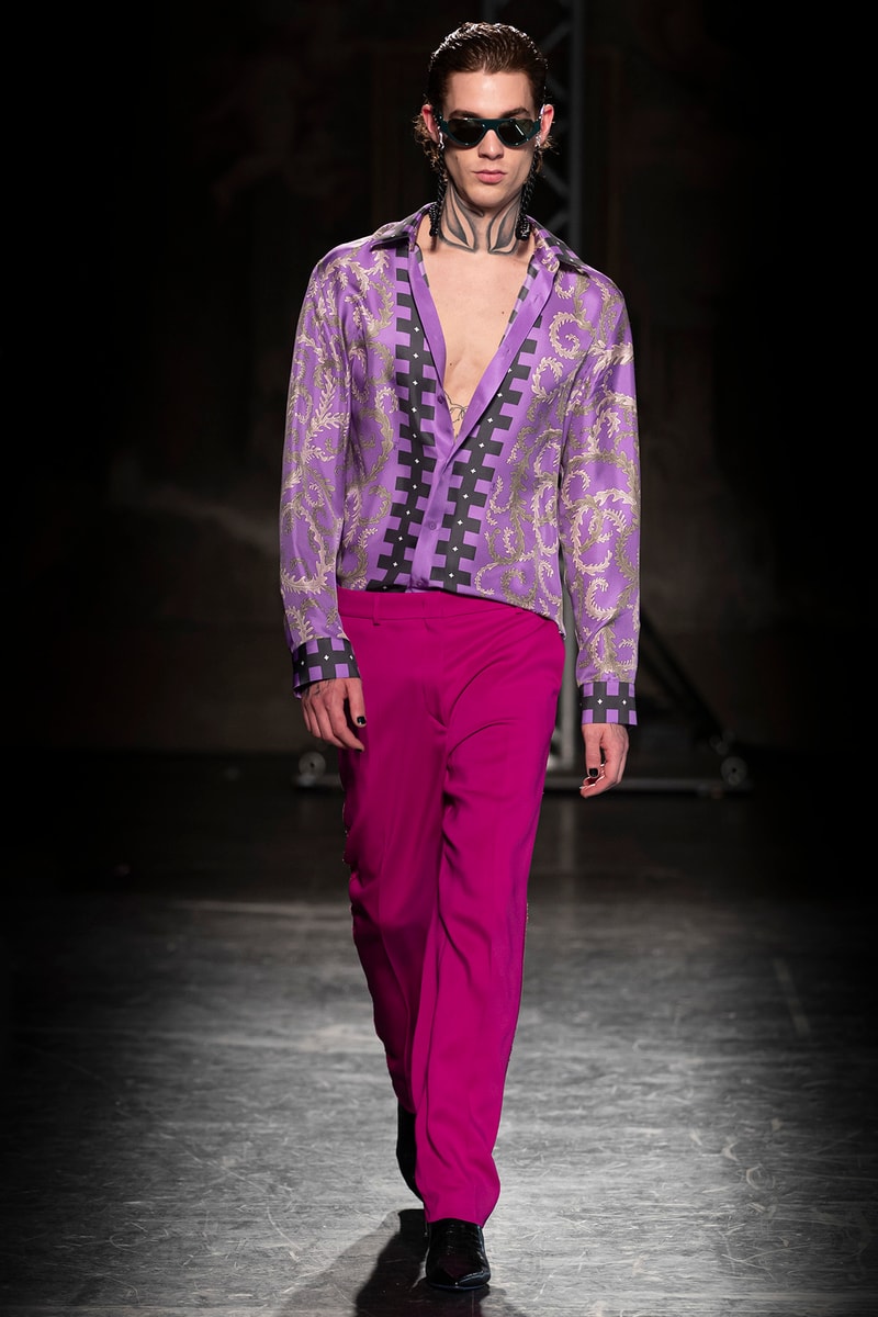 KOCHÉ x Emilio Pucci Fall/Winter 2020 Collection Runway Show Pants Magenta
