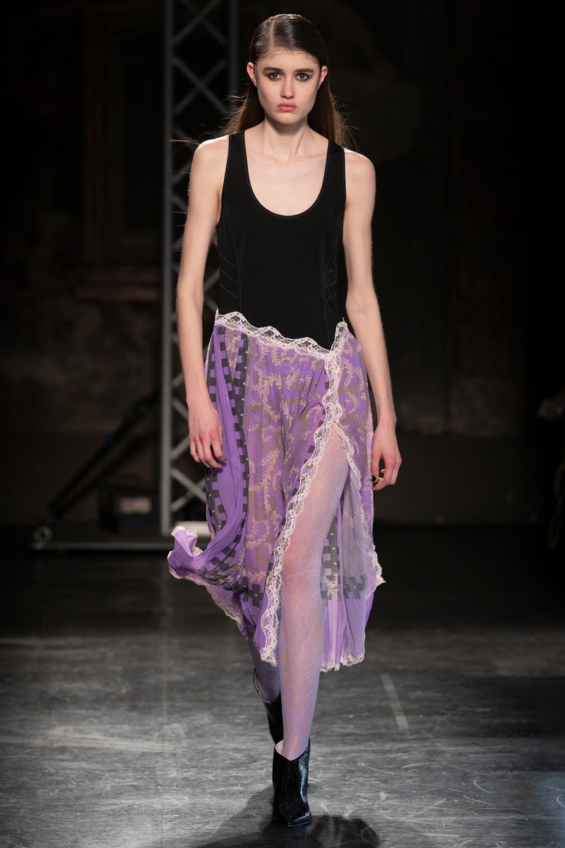 KOCHÉ x Emilio Pucci Fall/Winter 2020 Collection Runway Show Slip Dress Purple