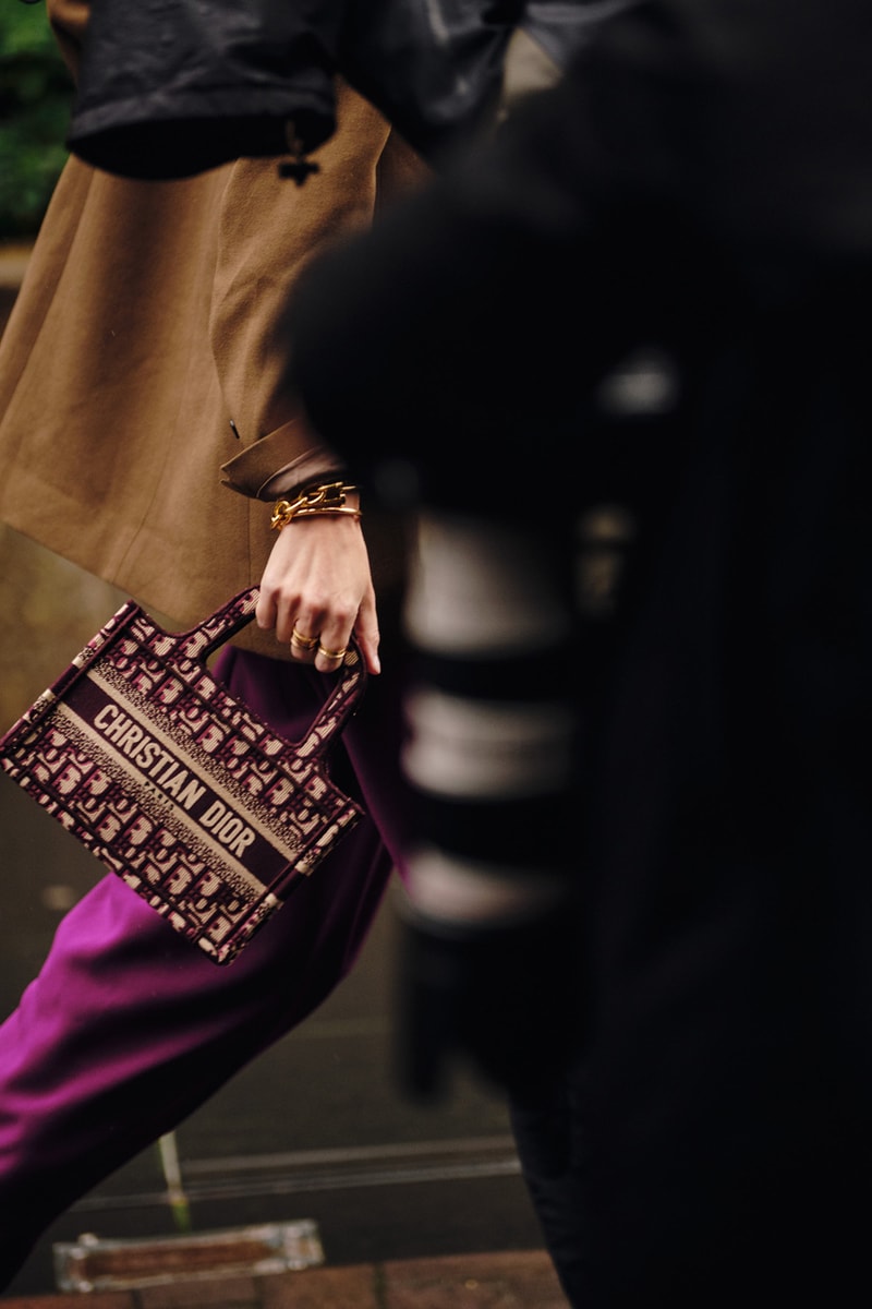 Street Style London Fashion Week Fall Winter 2020 Dior mini book tote